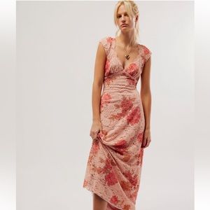 NWT’s Free People Butterfly Babe Lace Maxi Dress small